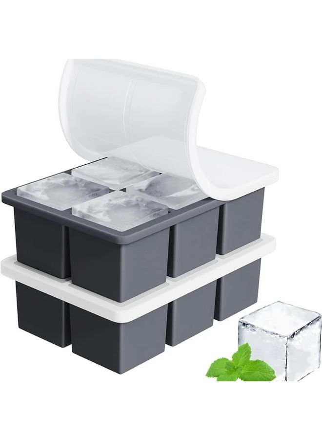 1pc Silicone Ice Cube Tray with Lid Black 6 Grids Large Size Reusable Detachable Keeps Drinks Chilled Ideal for Kitchen Parties Apartment Essentials Freezer Accessories - Image 5