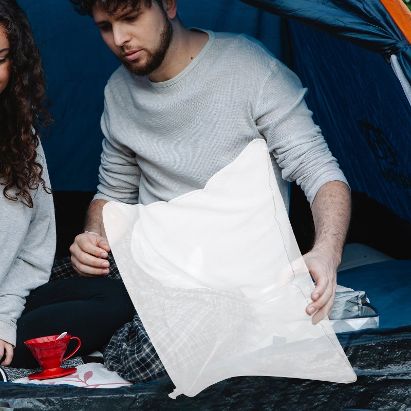 2pcs Clear Pillow Insert Inflatable Cushion Inflatable Throw Cushion Inflatable Pillow For Camping - Image 3