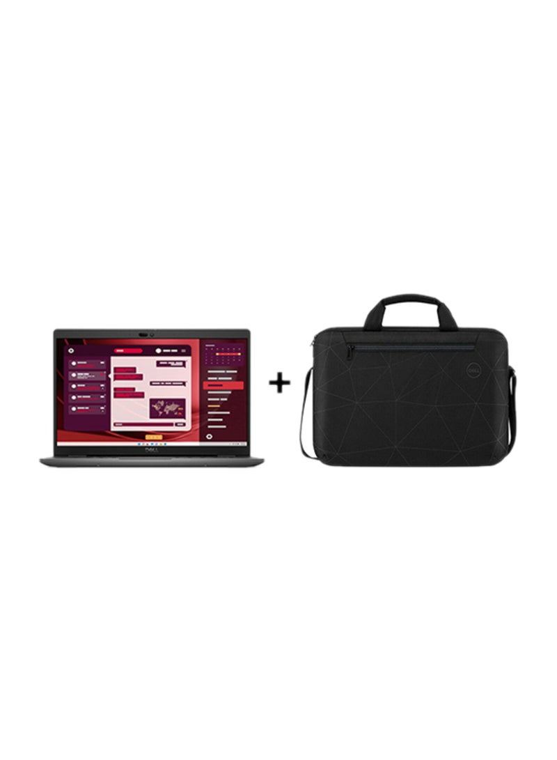 ديل لابتوب لاتيتيود 3450 بشاشة 14 بوصة، مع معالج إنتل كور i7-1355U/16 جيجابايت رام/512 جيجابايت SSD/رسومات إنتل إيريس XE/نظام DOS (بدون ويندوز) + حقيبة أساسية سوداء - Image 1