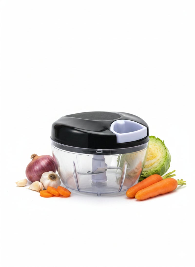 Manual Vegetable Chopper Cutter with Pull Cord, Multifunction Food Processor, Garlic Onion Meat Slicer - Image 1