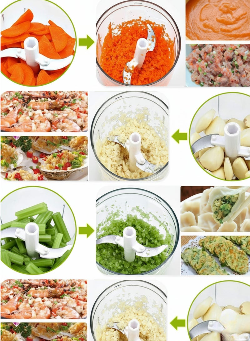 Manual Vegetable Chopper Cutter with Pull Cord, Multifunction Food Processor, Garlic Onion Meat Slicer - Image 4