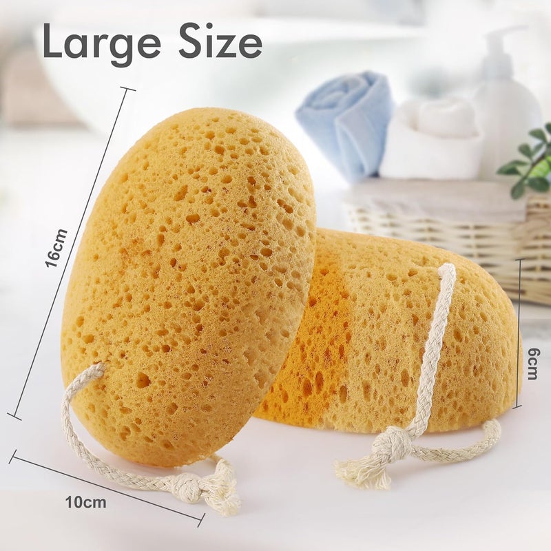 Azymi Bath Sponge, 2Pcs Large Shower Sponges for Women Men, Exfoliating Sponge Body Dense Foam for Gentle & Deep Cleansing, Ultra-soft for Sensitive Skin - Image 5