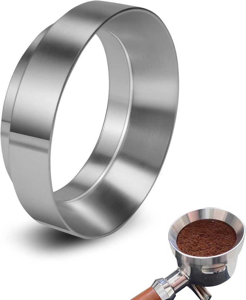 NALACAL **NALACAL 51mm قمع توزيع الإسبريسو المغناطيسي، حلقة توزيع دقيقة للقهوة متوافقة مع فلتر الإسبريسو بقطر 51 مم، قمع معدني سهل الاستخدام لتوزيع الإسبريسو، إكسسوارات للباريستا للاستخدام المنزلي والمطبخ** - Image 1