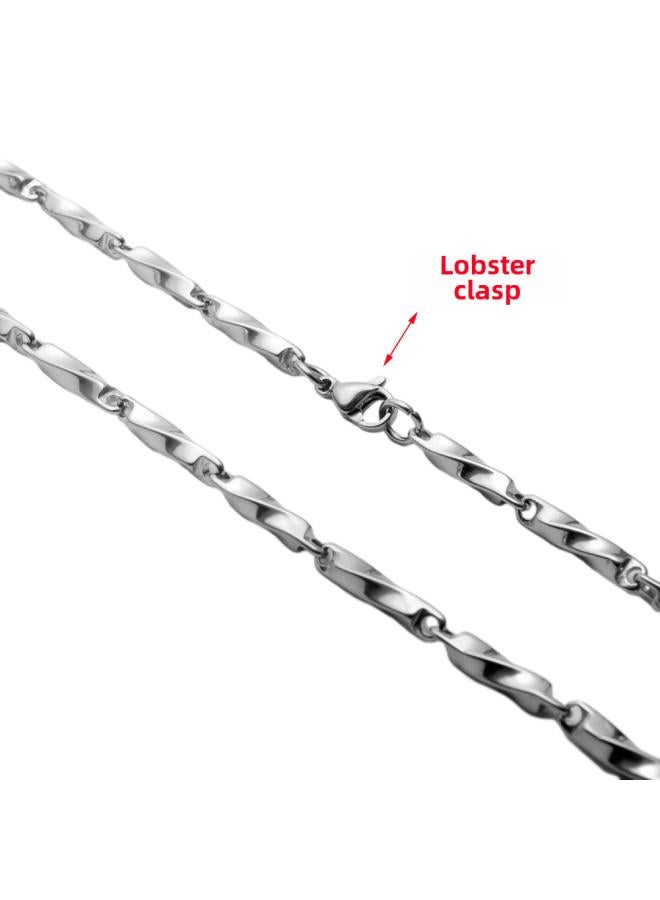 Mobius Ring Titanium Steel Necklace Stainless Steel Necklace For Men And Women Titanium Steel Jewelry Matching Chain Couple Melon Seed Chain Chain 
