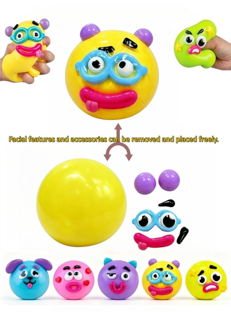 Smushers Squishy Fidget Toy, Soft Sensory Toy with Interchangeable Faces, Fun Desk Decor, Cute Stress Relief Toy for Adults and Children - Image 1