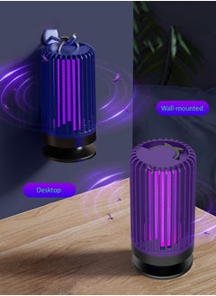 ماركة غير محددة مصباح قاتل البعوض الكهربائي مع شحن USB وضوء LED مصيدة ذباب كهربائية داخلية وخارجية قاتل البعوض الإلكتروني طارد البعوض  - Image 1