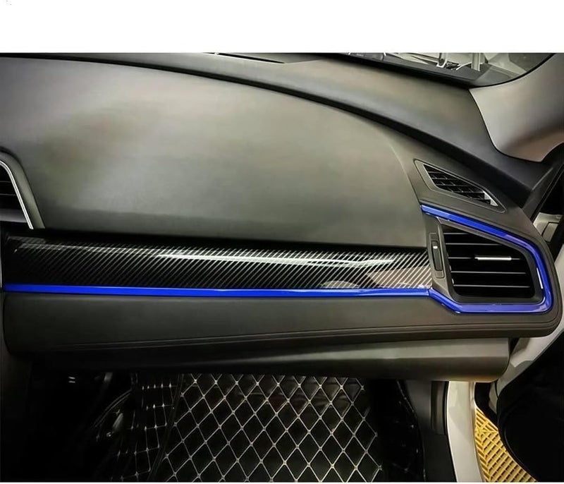 Blue ABS Plastic Center Console Trim For Honda Civic 10th Gen 2016 2021 LHD RHD - Image 5