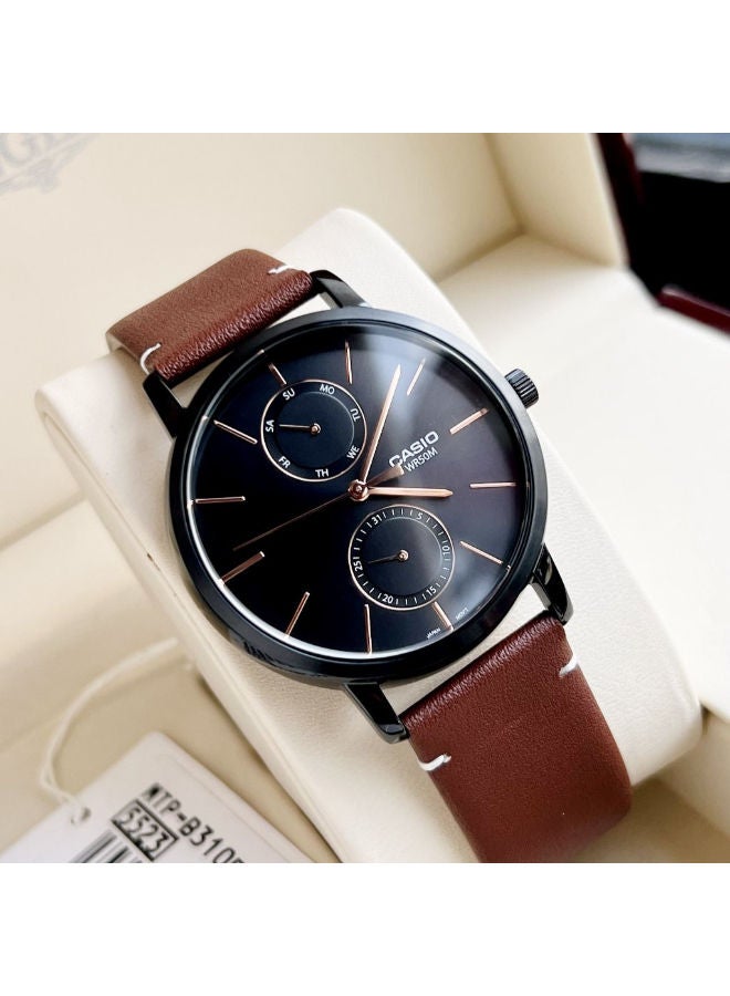 كاسيو ساعة يد دائرية بعقارب  MTP-B310BL-5AVDF - Image 2