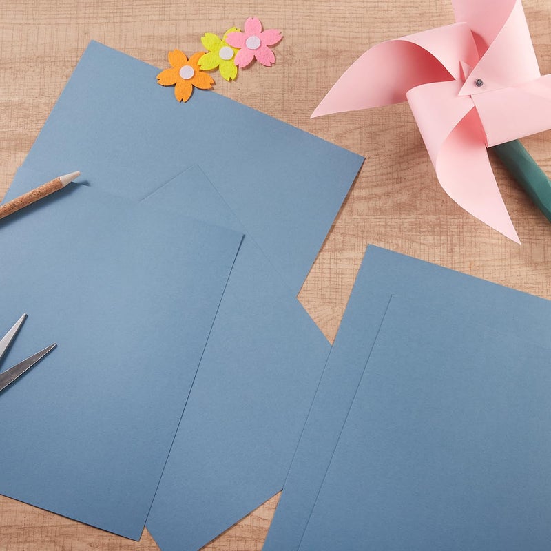 Topeen 24 Sheets 8 1/2 x 11 Thick Paper Cardstock Blank Cards 250GSM Colorful for DIY Crafts Cards Making, Invitations, Scrapbook Supplies (Dusty-Blue) - Image 3