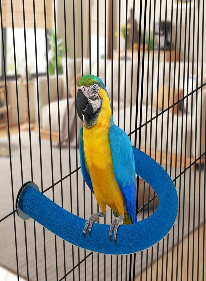 Rypet U Shape Parrot Perch Stand Toy for Paw Grinding Clean Stick Exercise, Rough-Surfaced Quartz Bird Perch Standing Cage Accessories for for Small Parakeets Cockatiels Conures Macaws Finches(Red) - Image 5