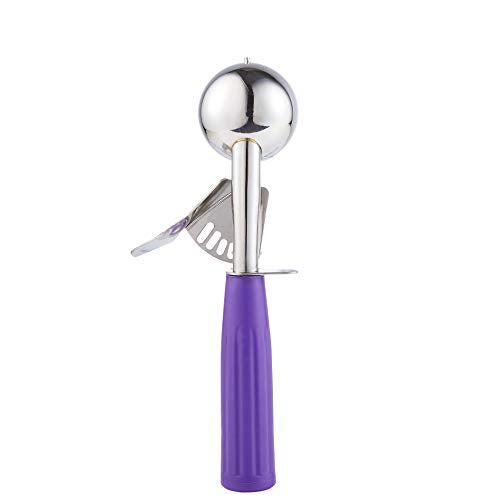 Saebye Cookie Scoop - #30 (1.22 oz) - Disher, Portion Scoop, Food Scoop - Portion Control - 18/8 Stainless Steel, Purple Handle - Image 4