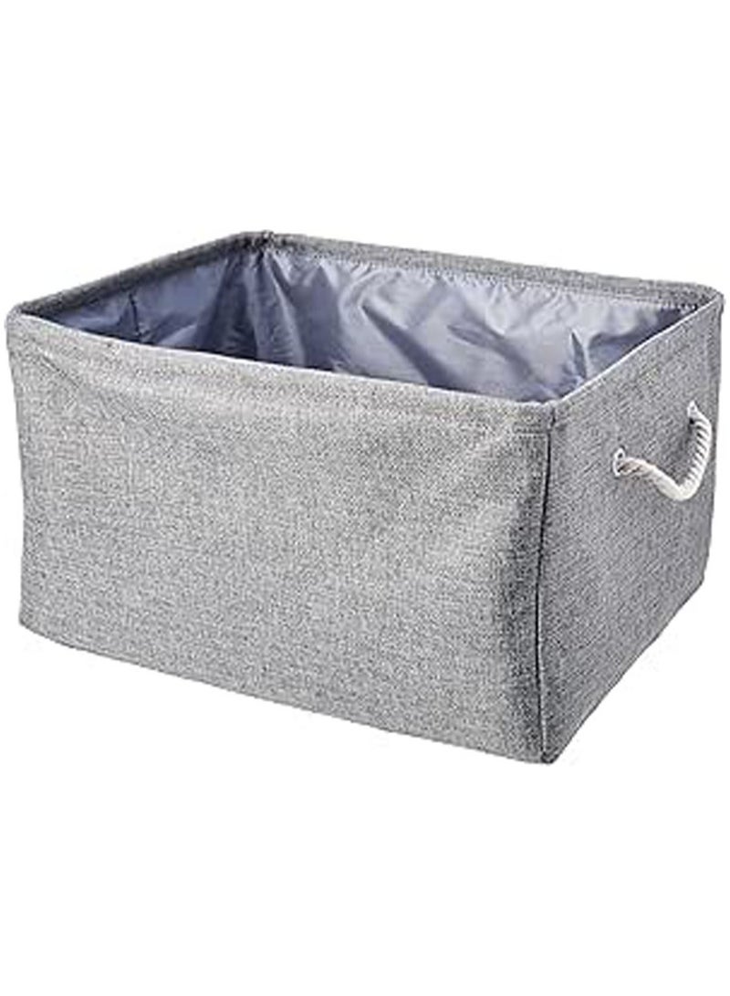 general Basics Fabric Storage Basket Containers with Handles and Drawstring, Pack of 2, Large - Image 1
