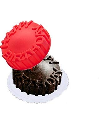 ONTRIP ONTRIP Silicone Round Shape Big Round Shape Cake molds Happy Birthday Letter Mould for Cakes Baking Tools Cake pan Microwave Oven Multi Color - Image 2