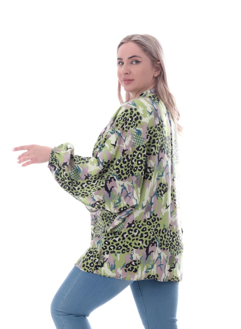 BEBO Women's short printed cardigan with long sleeves - Image 2