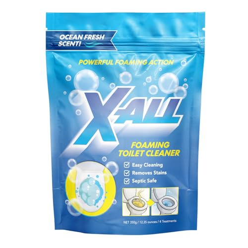 X-All XALL Foaming Toilet Cleaner SelfActivating Powder for Deep Cleaning Fights Stains Limescale and MineralBuildup - Image 1