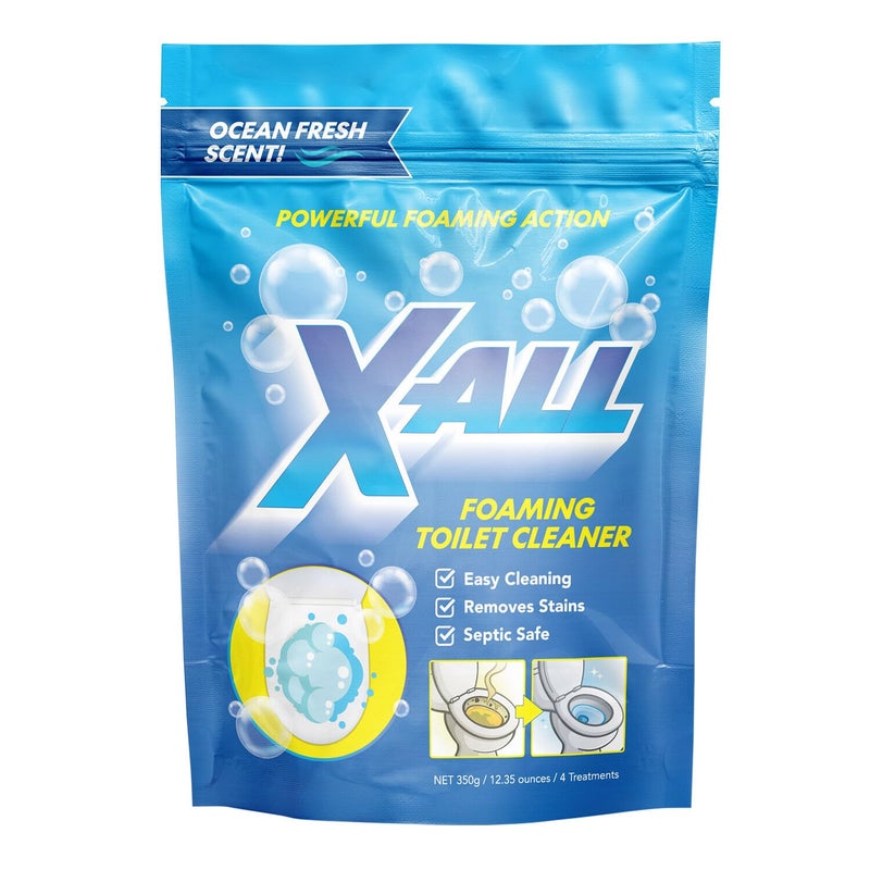X-All XALL Foaming Toilet Cleaner SelfActivating Powder for Deep Cleaning Fights Stains Limescale and MineralBuildup - Image 2