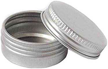 UPSTORE 24Pcs 60ml2oz Empty Silver Aluminum Tin Cans Round Metal Cosmetic Sample Jars Storage Containers with Twist Screw Top Lid Travel Tins for Tea Spices Eye Shadow Lip Balms Cream Crafts Jewelry - Image 3