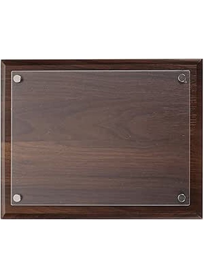 Walnut Wood Photo Frame A4 Diploma Holder Dual Orientation Acrylic Display - Image 1