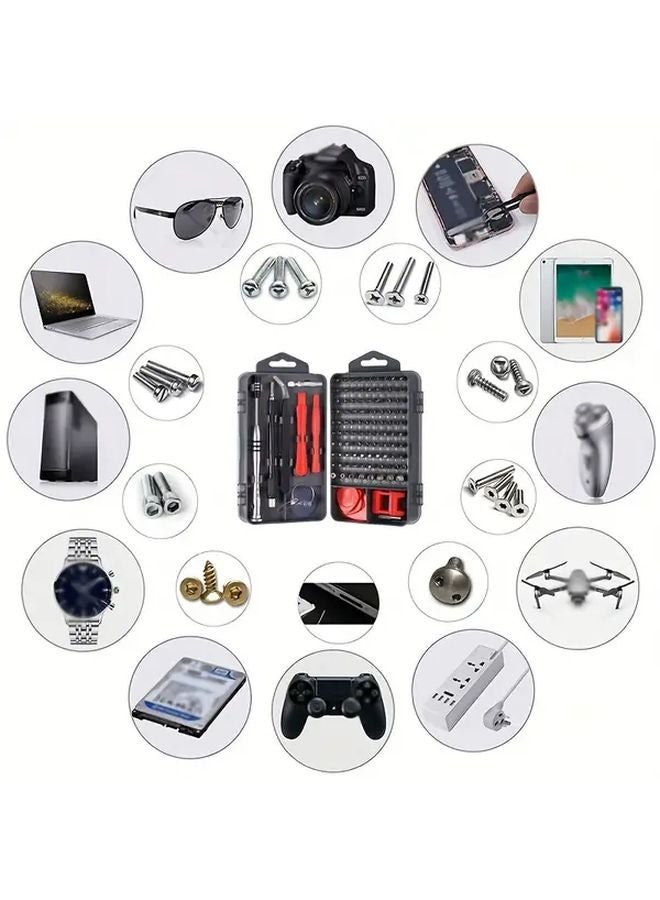 115 In 1 Purple Mobile Phone Repair Tool Kit Multifunctional Precision Screwdriver Set For Phone Watch Laptop - Image 3