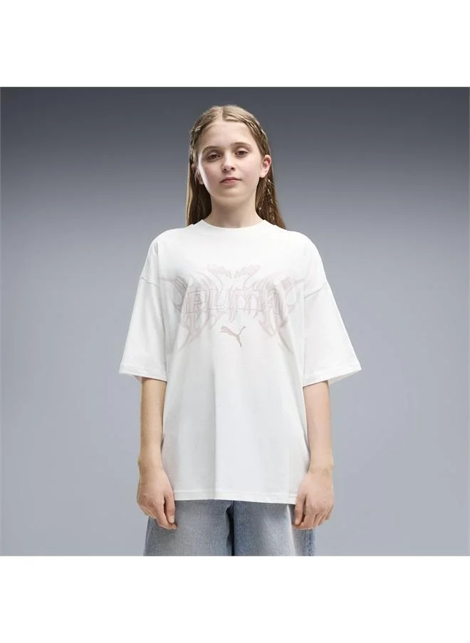 بوما Midnight Shadow Oversized Graphic Tee Youth