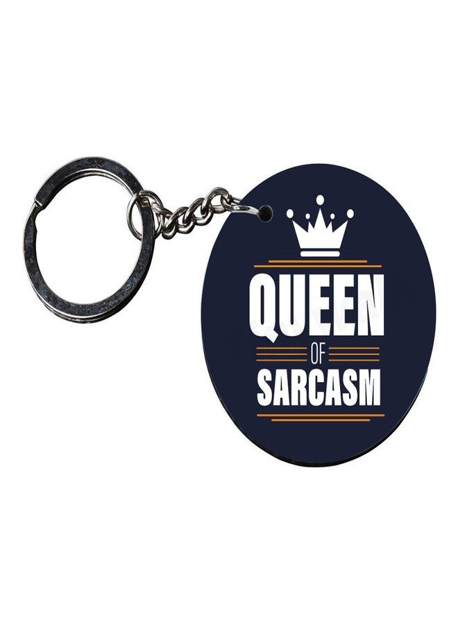 Tinywalk Set of 2 | Circle Shape Printed Wooden Keychains Queen | Circle Shape keyrings | Circle Shape Keychains| Printed keyrings - Image 3