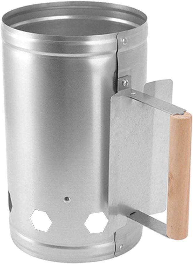 AKDC Chimney Starter, 11In Heat Resistant Charcoal Chimney Starter, Charcoal Starter With With Quick Release Trigger, Portable Bbq Fan Air Blower Outdoor Cooking Charcoal Barbecue Holder Accessories - Image 3
