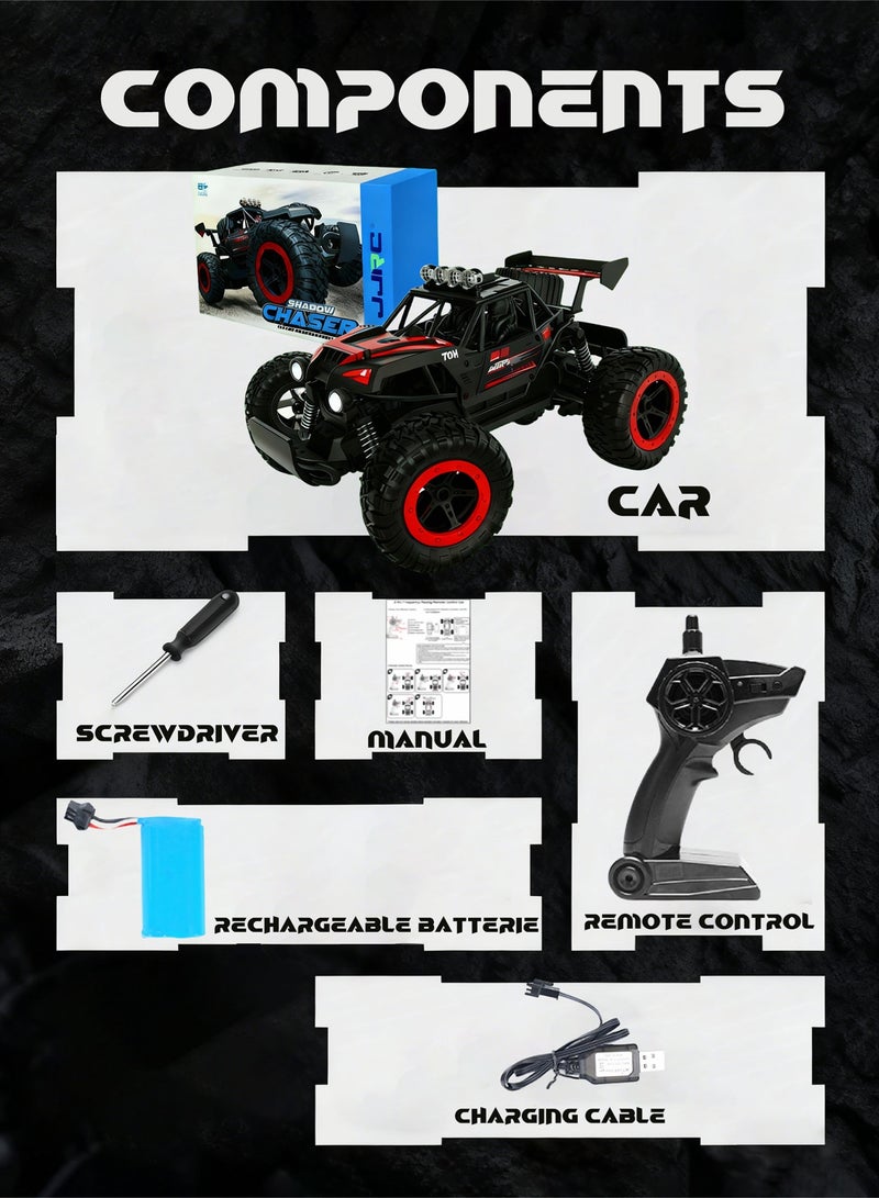 JJRC RC Cars Remote Control Car 1:14 Off Road Monster Truck 2WD Off-Road Climbing Vehicle LED Headlight Rock Crawler,2.4Ghz All Terrain Hobby Truck,Boy Adult Gifts - Image 5