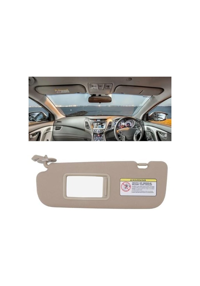 Wivplex Beige Side Sun Visor for Hyundai Elantra 2011-2015 - Image 3