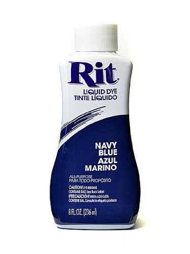 Rit Dyes Navy Blue Liquid 8 oz. Bottle [Pack of 4 ] - Image 1