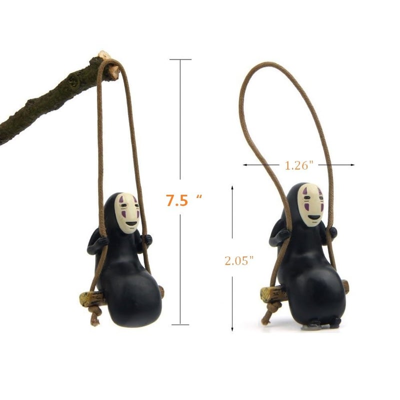 Rehero Studio Anime Merch Car Accessories Set - 1 Faceless Male Car Pendant and 40 Soot Sprites Car Rearview Mirror Accessories - Image 4