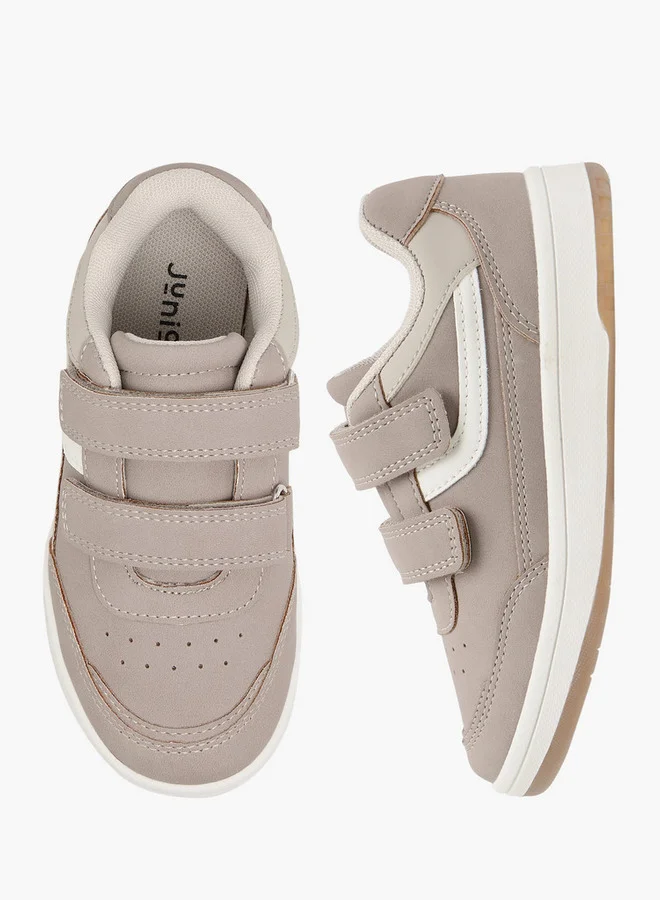 JUNIORS Boys Panelled Sneakers with Hook and Loop Closure