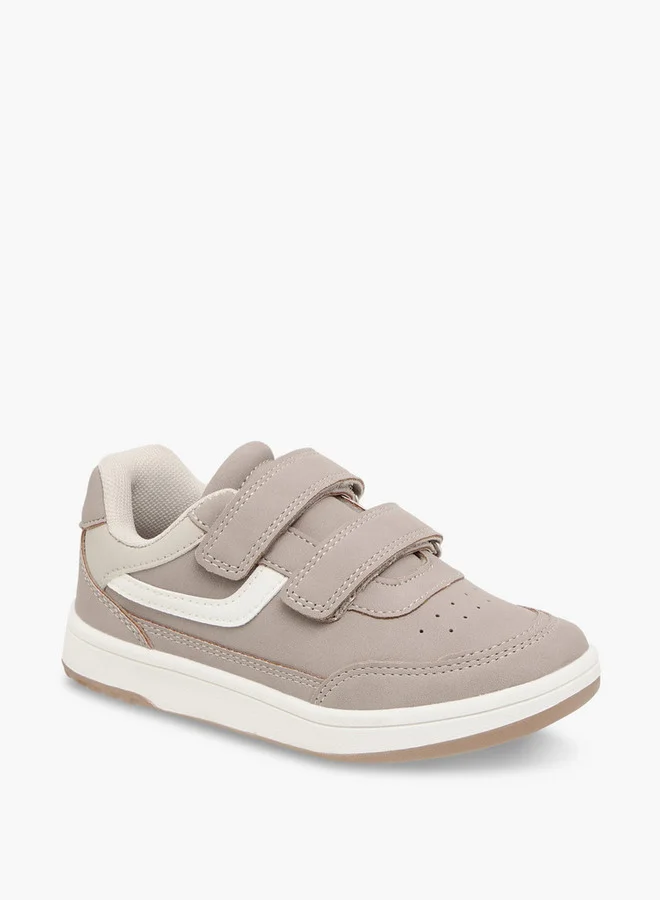 JUNIORS Boys Panelled Sneakers with Hook and Loop Closure