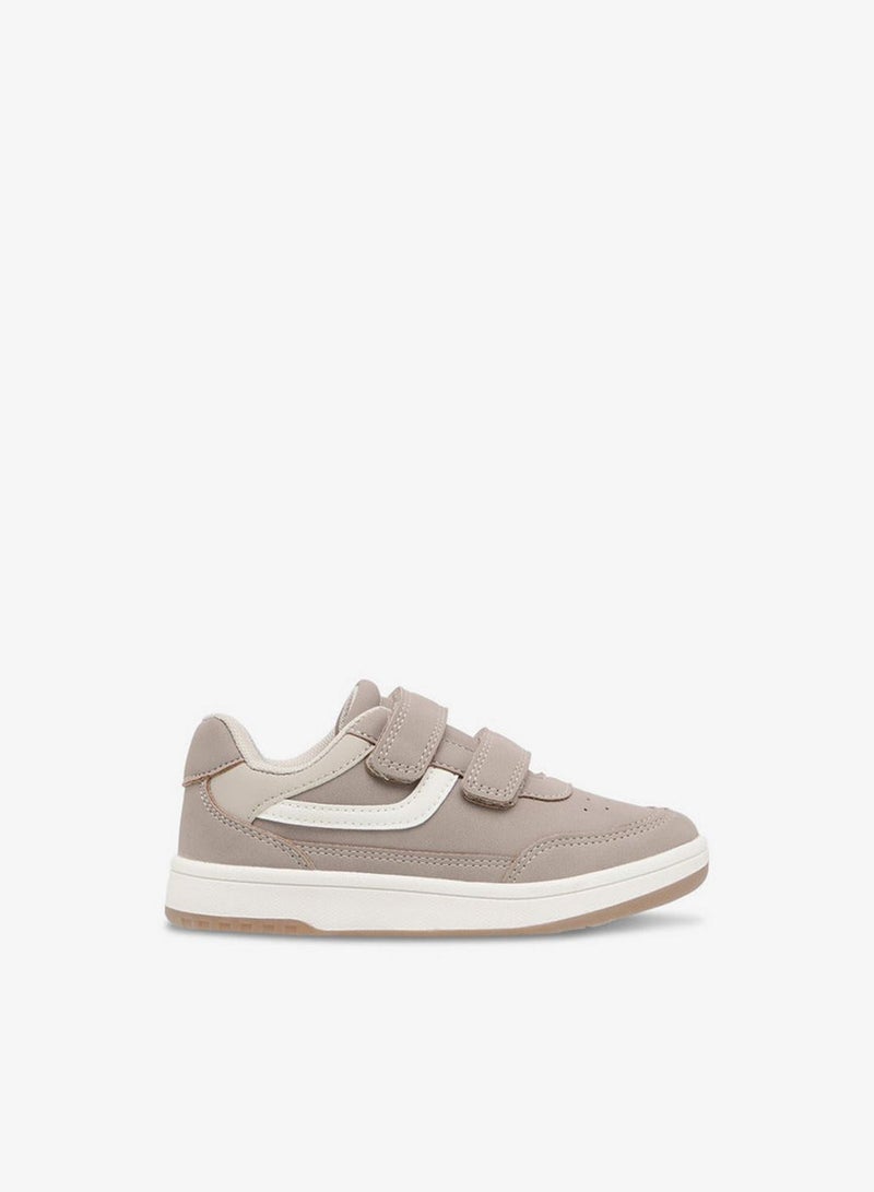 JUNIORS Boys Panelled Sneakers with Hook and Loop Closure - Image 1