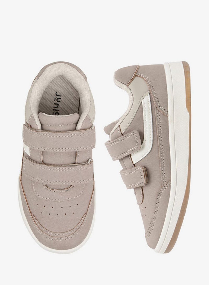 JUNIORS Boys Panelled Sneakers with Hook and Loop Closure - Image 3