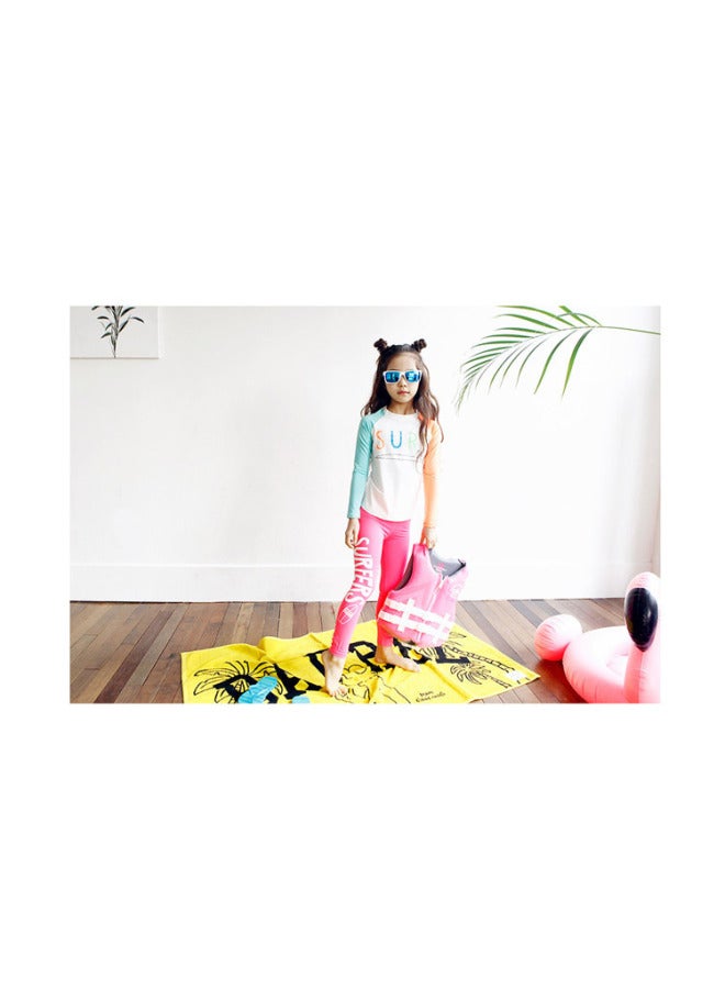 New Sunscreen Split Children's Swimwear Quick-drying Cartoon Long-sleeved Trousers For Boys And Girls Swimwear