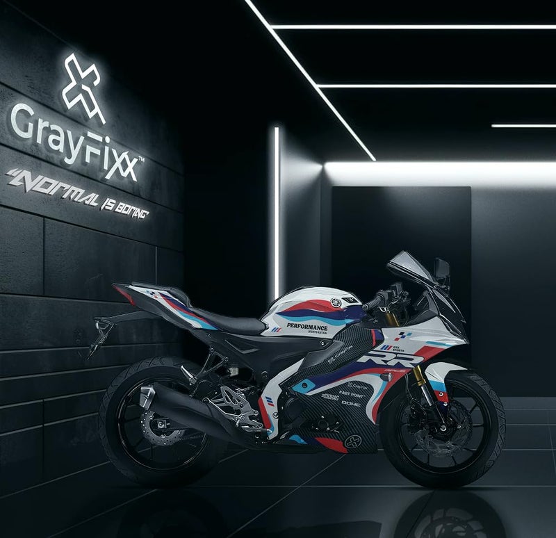 Grayfixx RR Full Body Sticker for R15M & V4 | Made in Premium Gloss Vinyl with FPF(Fade Protection Film), Water Proof, Precut Sticker, Pack of 1 for Both Side, 2 Years Guarantee-Self-Adhesive - Image 2