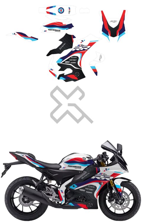 Grayfixx RR Full Body Sticker for R15M & V4 | Made in Premium Gloss Vinyl with FPF(Fade Protection Film), Water Proof, Precut Sticker, Pack of 1 for Both Side, 2 Years Guarantee-Self-Adhesive - Image 1