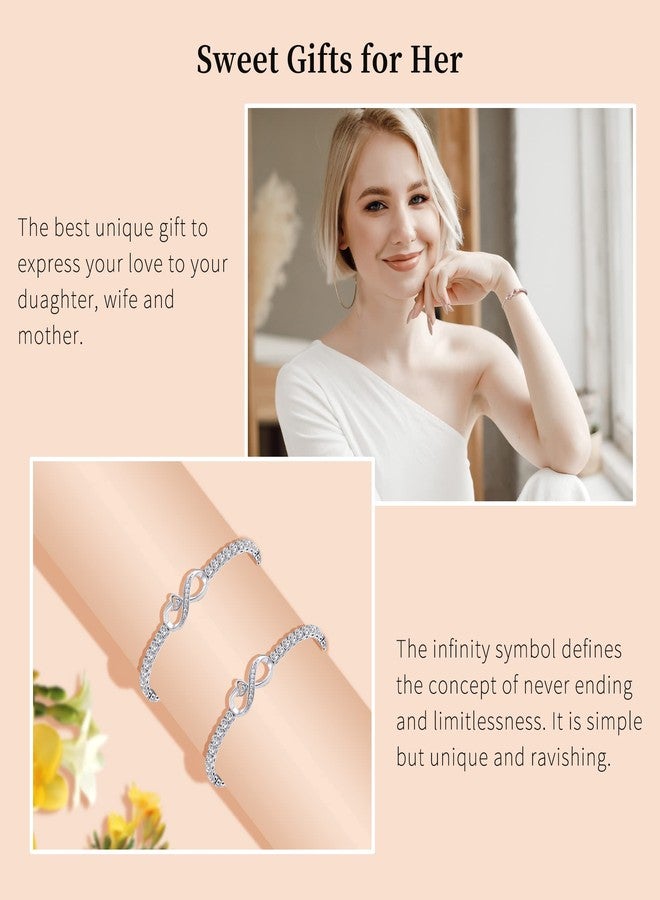 Btysun Valentines Day Gifts for Daughter, Daughter Gifts Infinity Bracelets for Women Adjustable Daughters Bracelets from Mom Thanksgiving Valentines Day Gift for Her Birthday Christmas Jewelry - Image 3