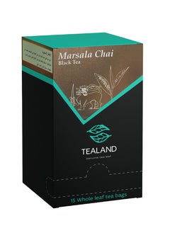Tealand 15 Sachet Box Marsala Chai Rich 100% Natural Ingredients Antioxidants Rich Helps Destress - Soothing & Calming Tisane  - Image 1
