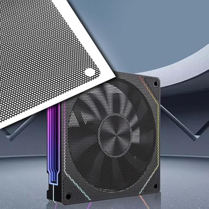 PC COMPUTER FAN DUST FILTER COOLING NET REPLACEMENT PART 90 MM X 90 MM DUST FILTER COMPUTER FAN FILTER COOLER PVC DUSTPROOF HOUSING COVER COMPUTER NET BLACK PACK OF 10 - Image 3