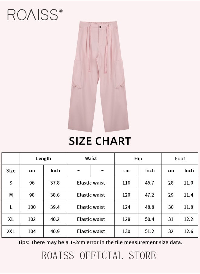 Utility Pants with Loose Fit for Women Comfy and Versatile Wide Leg Trousers with Elastic Waistband and Flowy Belt Women Casual Large Pocket Drawstring Overalls Chinos - pzsku/ZB8CBB87F4AA2D3CE466AZ/45/_/1720574109/f492f2bf-c4ef-4cc2-a5d2-a2b9f6c99273