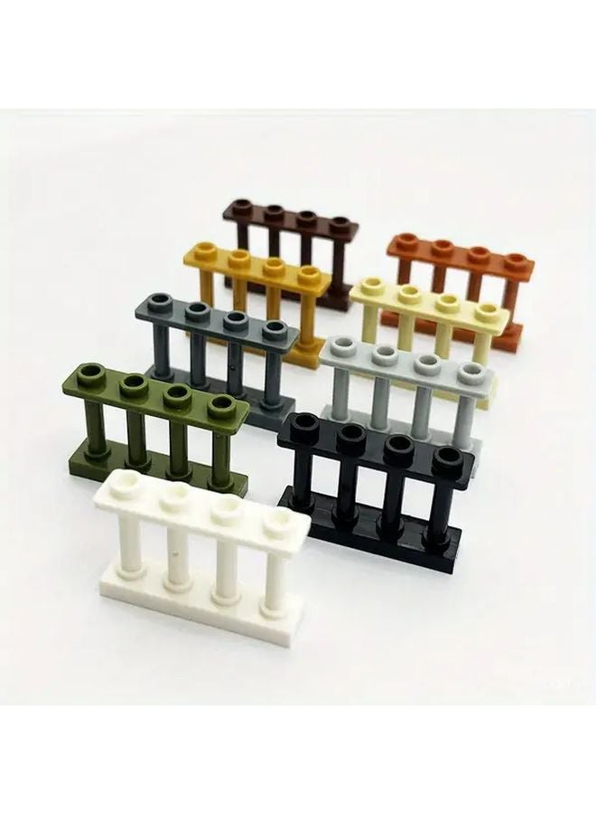 10pcs Brown ABS Brick Fence Blocks For Garden Construction And Kids Playsets - Image 3