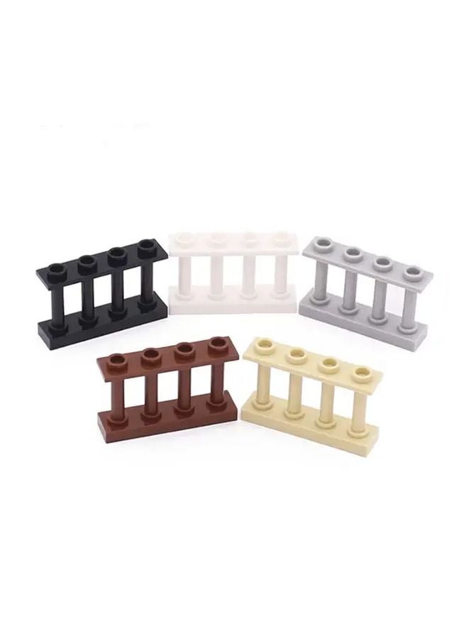 10pcs Brown ABS Brick Fence Blocks For Garden Construction And Kids Playsets - Image 2