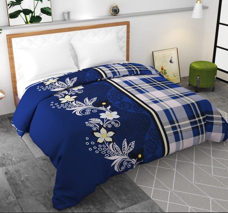 KIAAKSH KIAAKSH Super Premium Quilt Cover Double Bed with Zipper Blanket Coverrajai CoverComforter CoverDuvet Cover King Size Glace Cotton Warm Stuff King Size Dohars 90x100 Inches SA 28  - Image 4