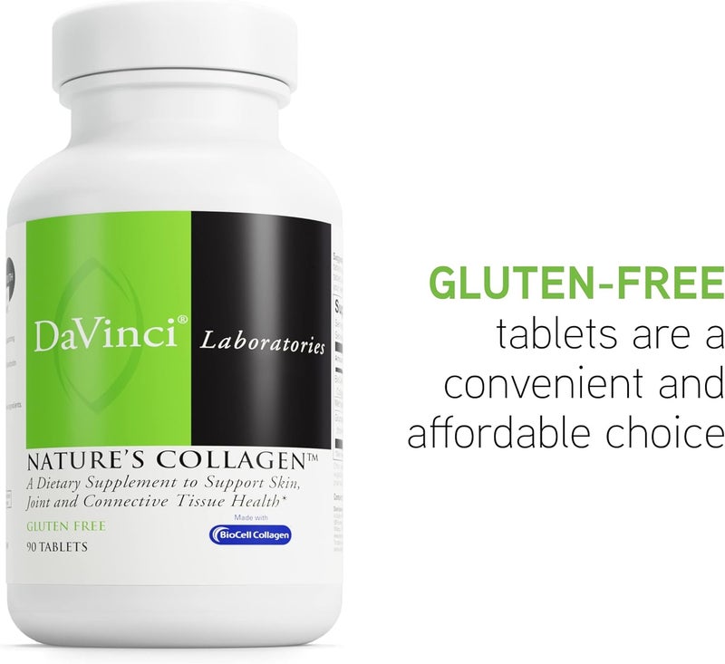 DAVINCI Labs Natures Collagen  BioCell Collagen Supplement with MSM  Glucosamine  Helps to Support Joint Health Skin Health  Connective Tissues  GlutenFree  90 Tablets - Image 5