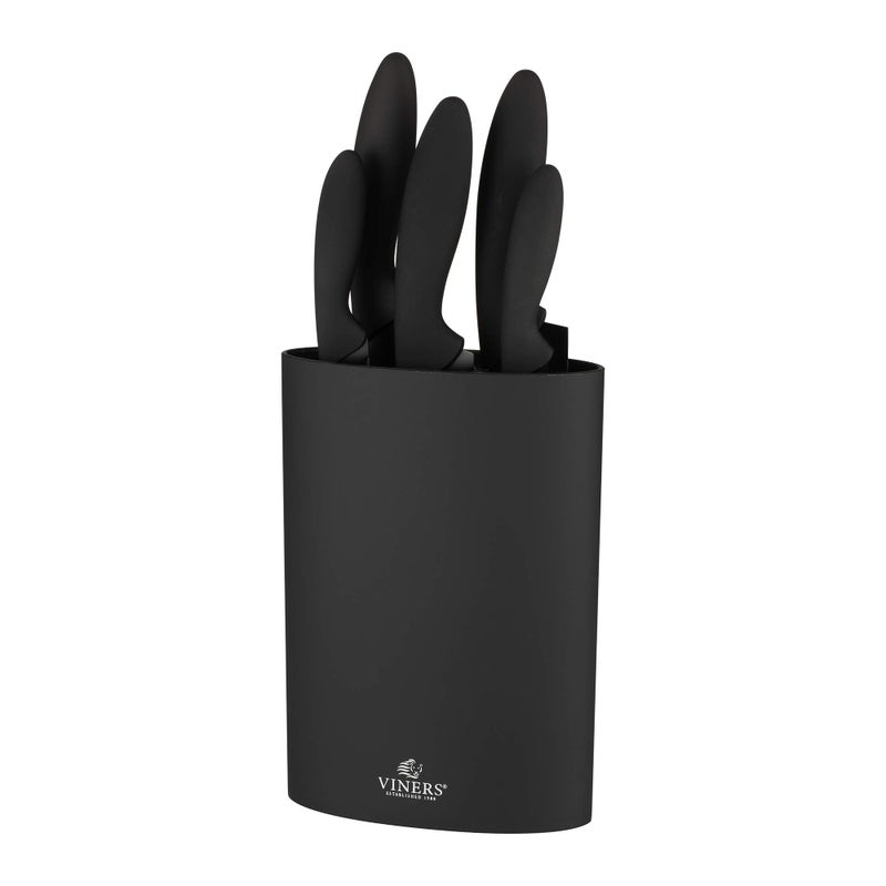 Viners Premium International Stainless Steel Kitchen Knife Setof 5 with Holder| Black Sharp Professional Kitchen Knife, Chaku Set | Crafted in UK - Image 5