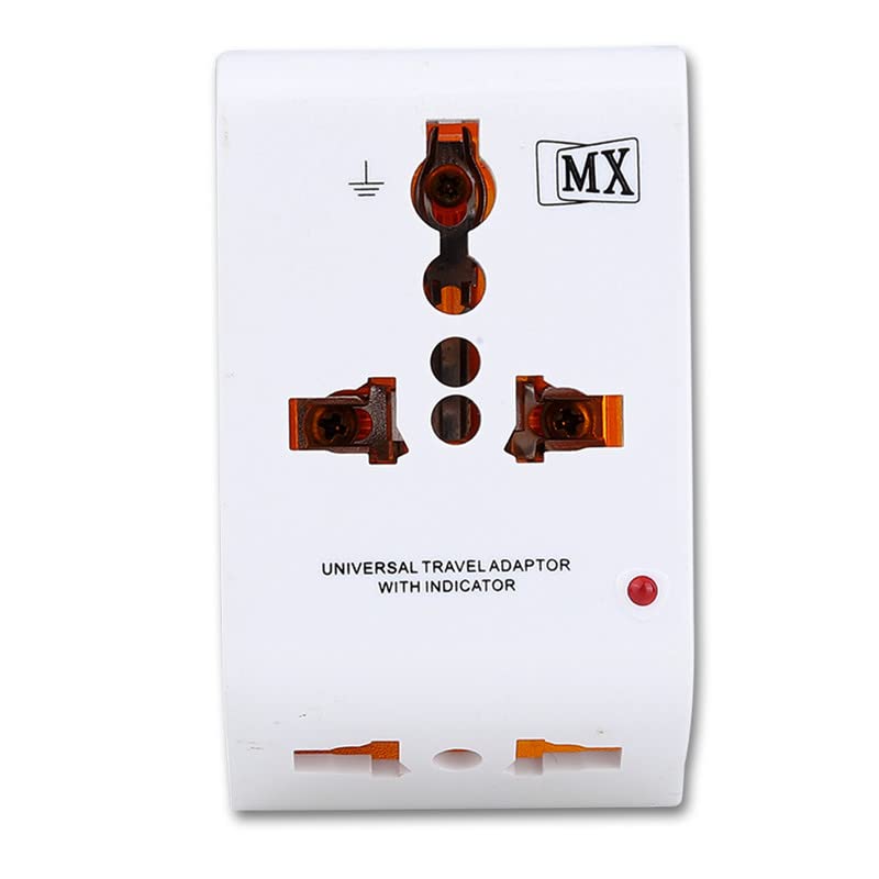 MX 3 PIN Traveller Universal Socket Plug Type B Worldwide Travel Adaptor Multi Plug Conversion Plug Socket Connector 3 in 1 Pack of 2 - Image 3