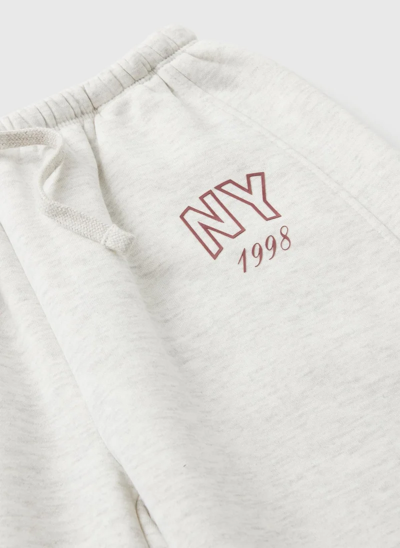 ماتلان Girls Grey New York Co Ord Jogging Bottoms