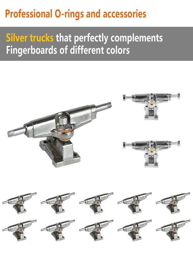 DisplayMore 101PCS 33MM Ultra-Professional Extended Fingerboard Trucks & Multicolor Bearingless Wheels & Black Screws & Nuts & Spanner Tool Parts Kit Case for Fingerboard Skateboard Wooden Deck - Image 3