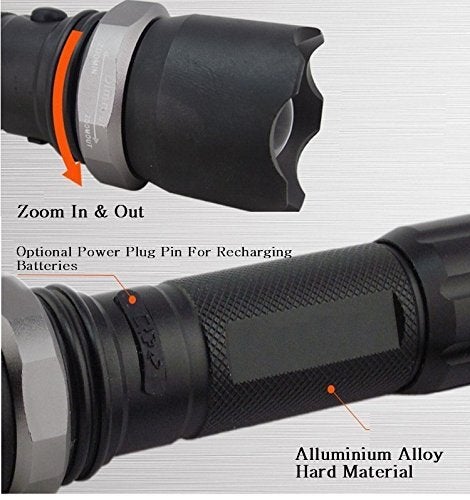 Smars® USB Rechargable Power Style LED Flashlight 2000 Lumens Telescopic Zooming Waterproof Torch - Image 3